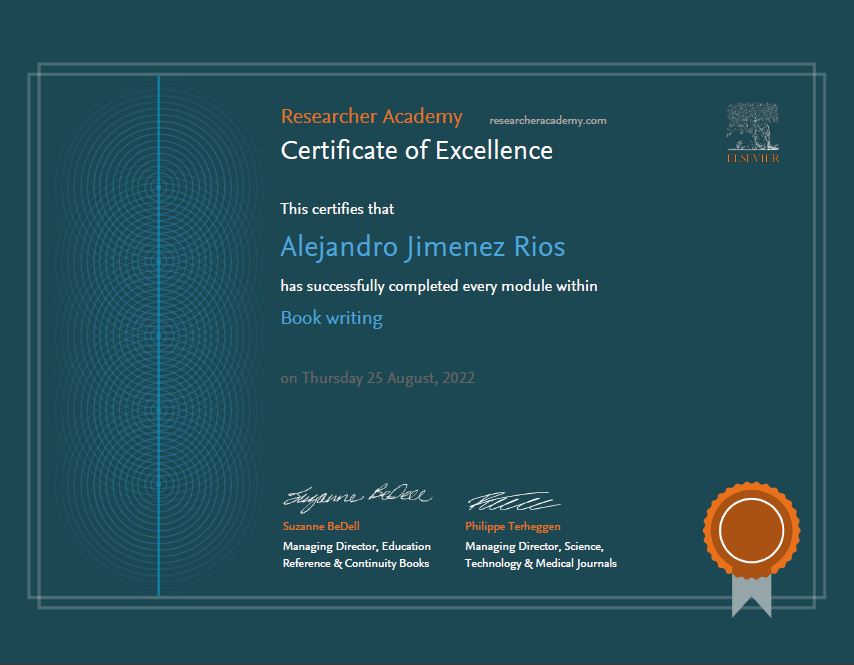 Dr. Alejandro Jiménez Rios Book Writing Course