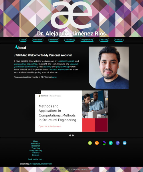 Dr. Alejandro Jiménez Rios Personal Website